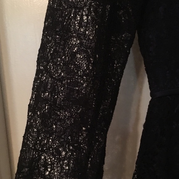 Adrianna Papell Blue Lace Peplum Sheath Dress Sz 6 - Picture 8 of 8